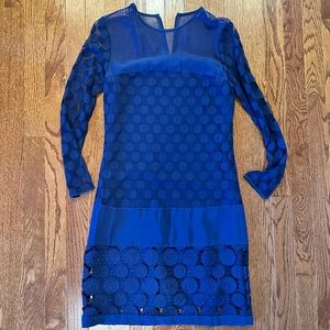 Blue DVF dress